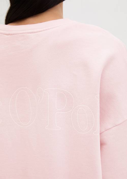 Logo-Sweatshirt loose Dried Rose in Detailansicht