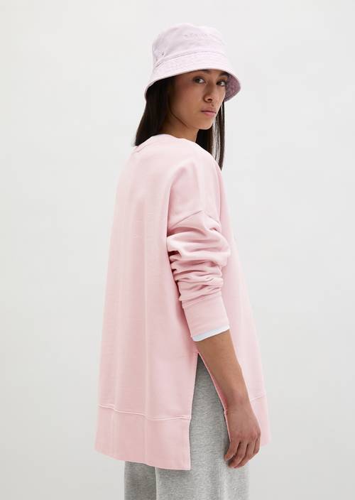 Logo-Sweatshirt loose Dried Rose in Frontalansicht