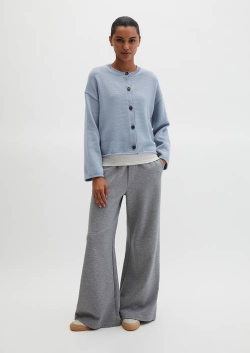 DfC V-Neck-Cardigan oversized Grey Horizon in Frontalansicht