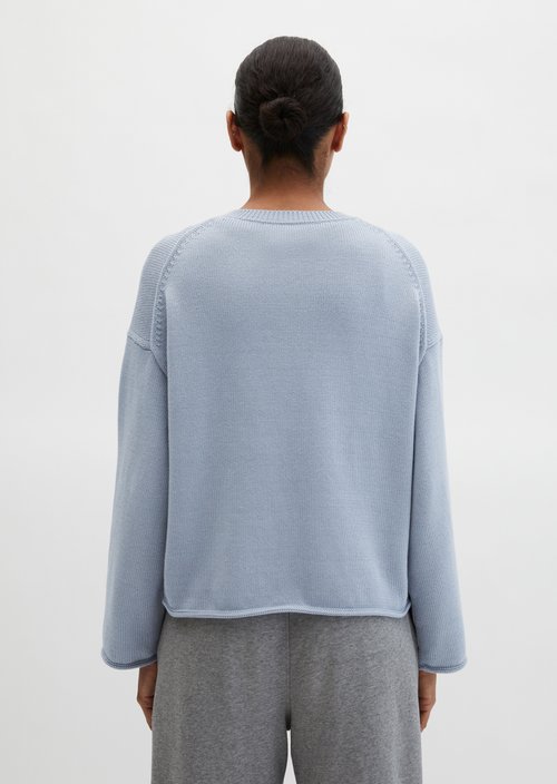 DfC V-Neck-Cardigan oversized — Grey Horizon