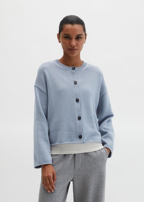 DfC V-Neck-Cardigan oversized — Grey Horizon