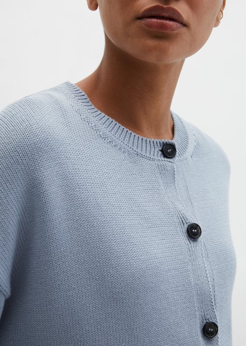 DfC V-Neck-Cardigan oversized — Grey Horizon
