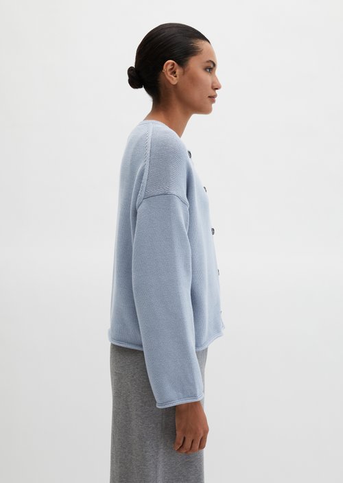 DfC V-Neck-Cardigan oversized — Grey Horizon