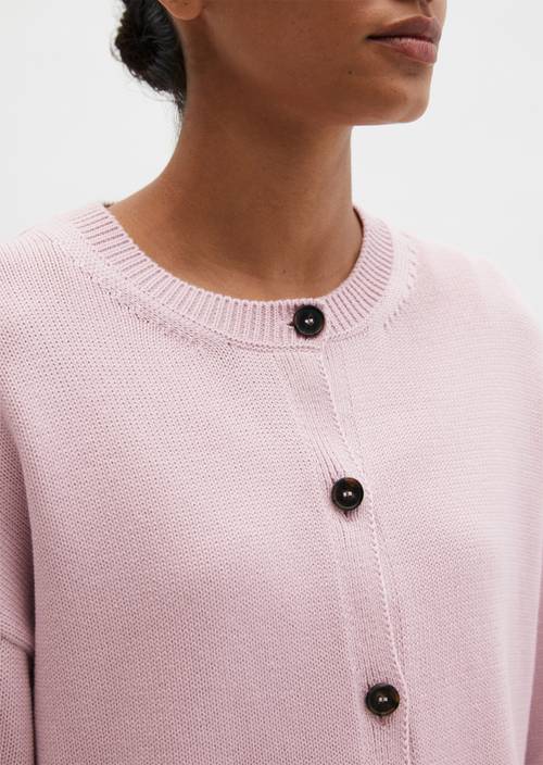 DfC V-Neck-Cardigan oversized Dried Rose in Detailansicht