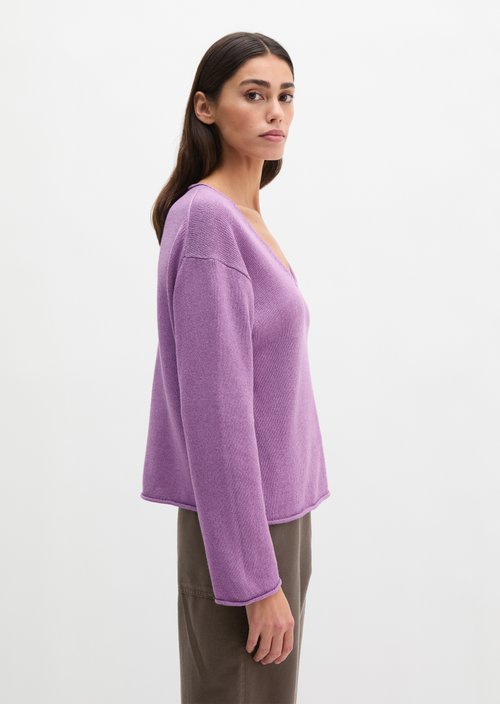 Oversize-Pullover — Warm Lilac