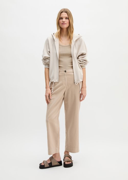 DfC Hoodie sweat jacket relaxed — Grey Silk