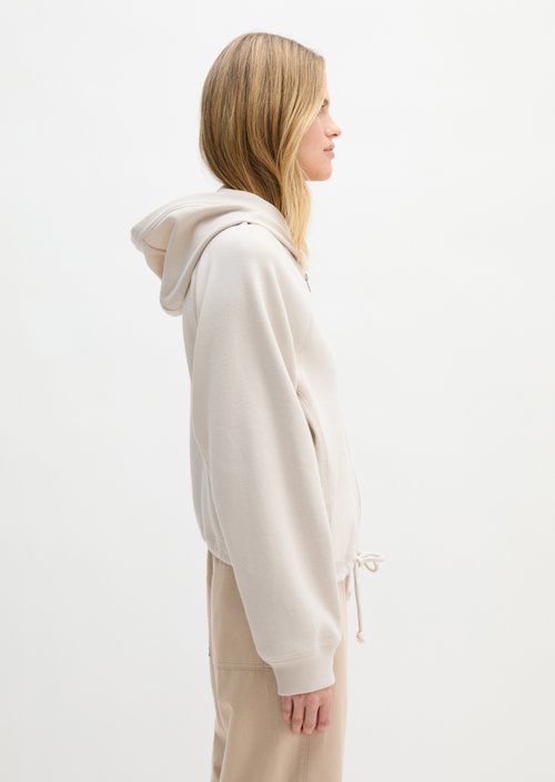 DfC Hoodie sweat jacket relaxed — Grey Silk