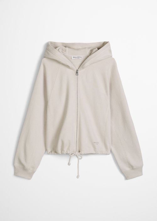 DfC Hoodie sweat jacket relaxed — Grey Silk