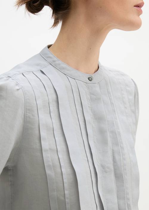 Lniana bluzka w kształcie litery A Airy Blue w widoku szczegółowym