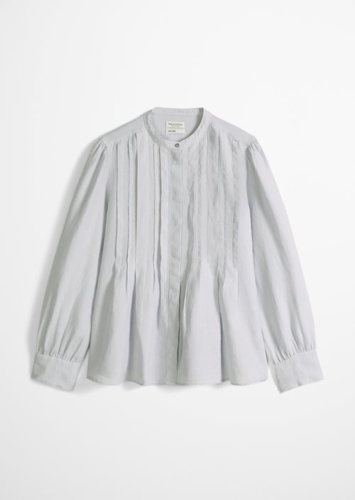 Linen blouse A-shape — Airy Blue