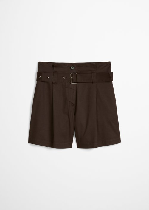 Paperbag shorts wide — Burnt Coffee
