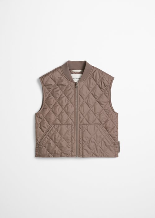 Stowable quilted vest MOP x Function — Chalky Brown