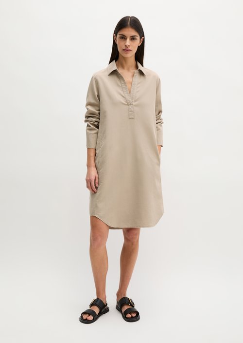Relaxed shirt dress — Earthy Taupe