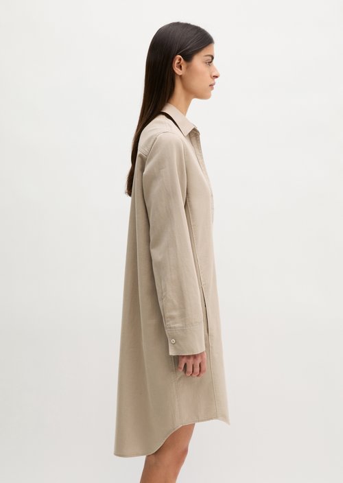 Relaxed shirt dress — Earthy Taupe