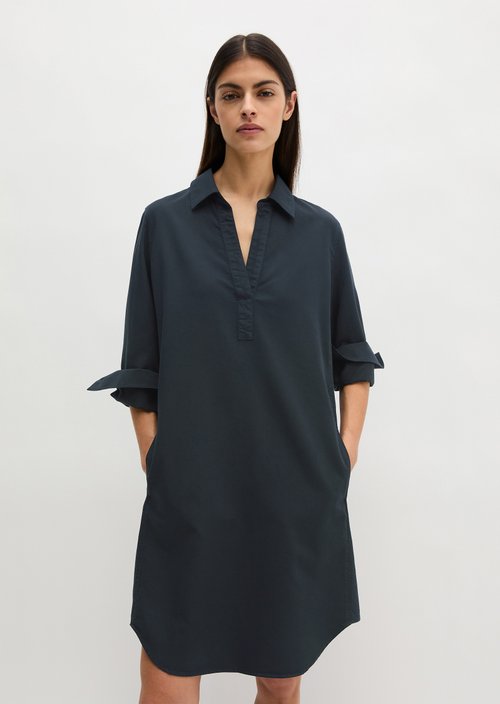 Relaxed shirt dress — Deep Night Blue