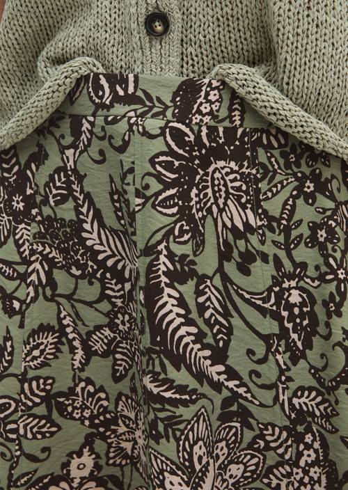 Jupe à imprimé froissé régulière Light Green en vue détaillée