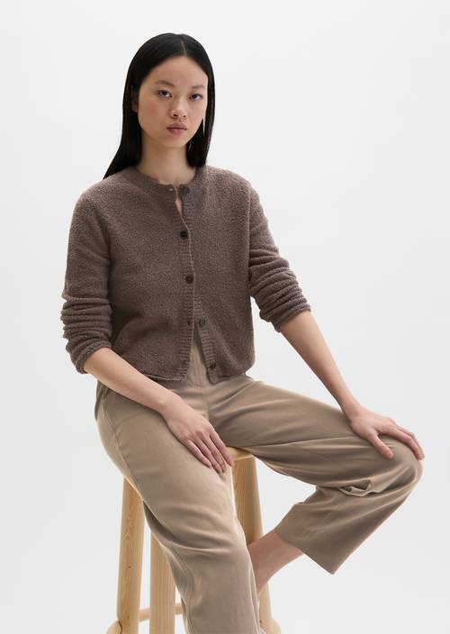 Cardigan regular Chalky Brown in Frontalansicht