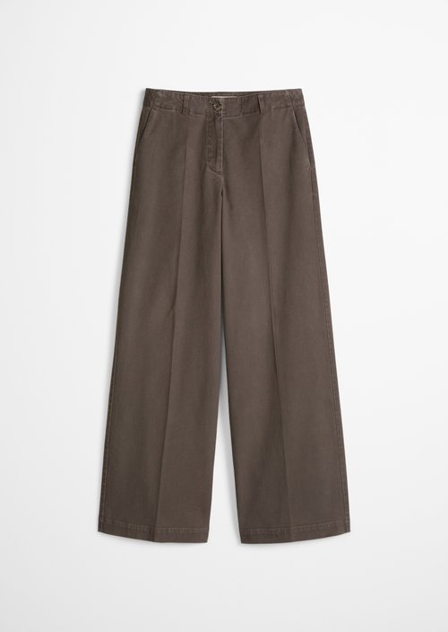 Trousers model Margo wide — Chalky Brown