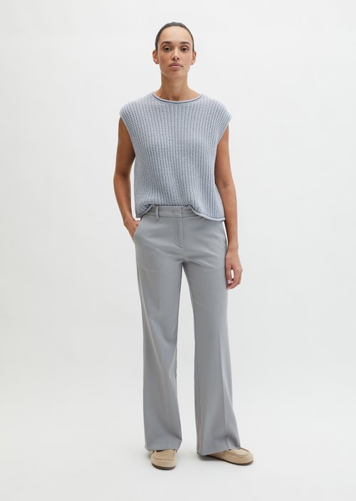 Trousers model Marthe flared — Grey Horizon
