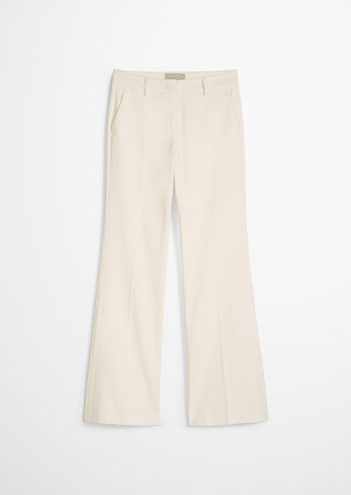 Trousers model Marthe flared — White Cotton