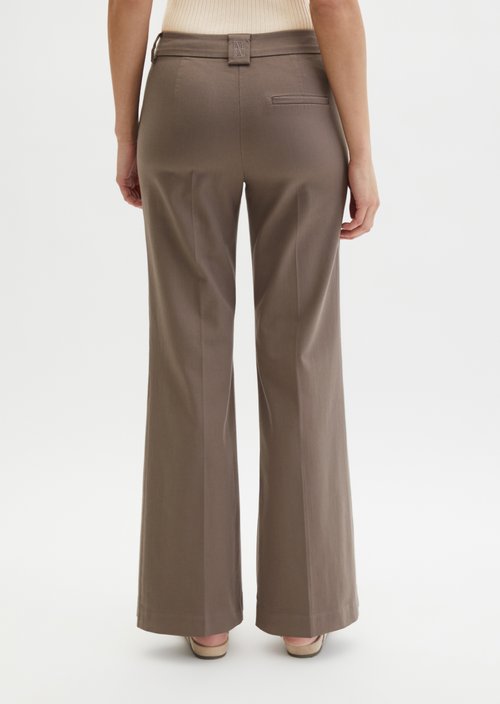 Trousers model Marthe flared — Chalky Brown
