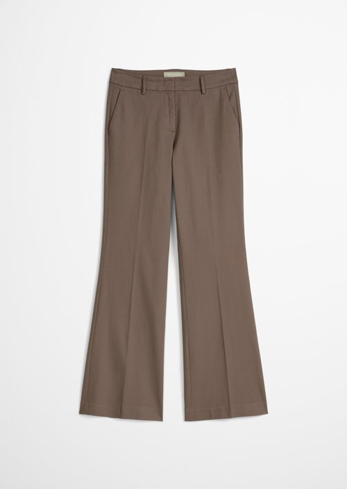Trousers model Marthe flared — Chalky Brown