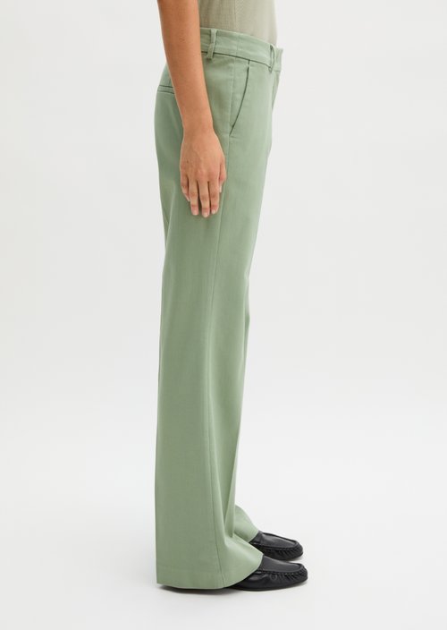 Trousers model Marthe flared — Fresh Sage