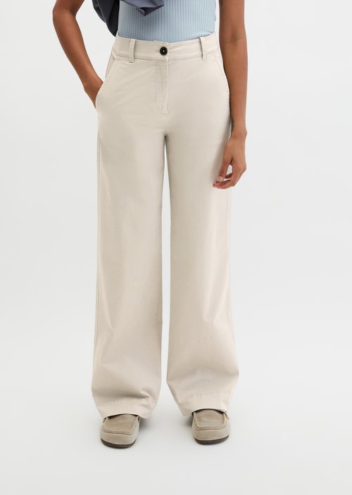 Straight leg pants — Linen Beige