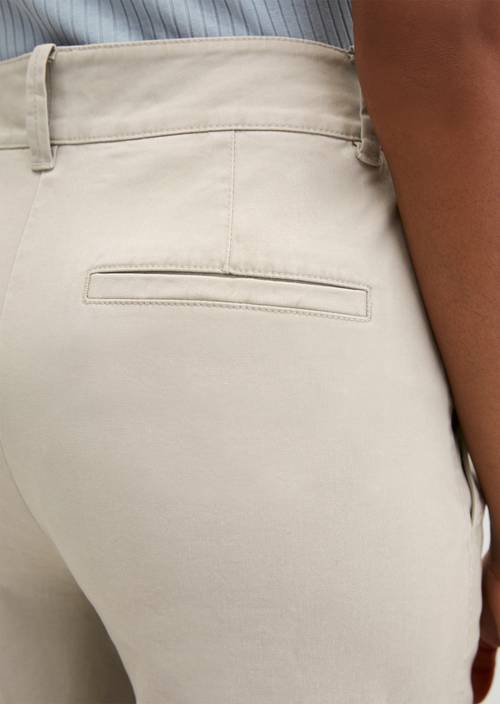 Pantalon droit Linen Beige en vue détaillée