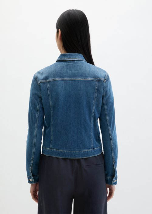 Regular denim jacket — Dark Blue (alternate view)