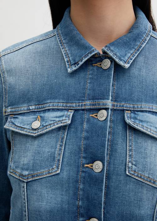 Jeansjacke regular Dark Blue in Detailansicht