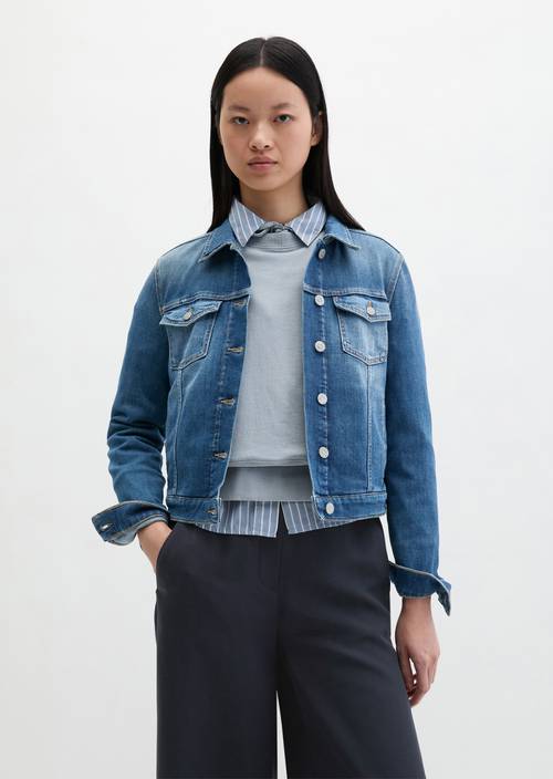 Jeansjacke regular Dark Blue in Frontalansicht