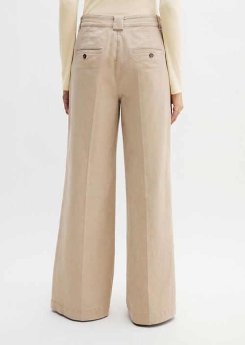 Trousers model Margo wide — Smooth Sand