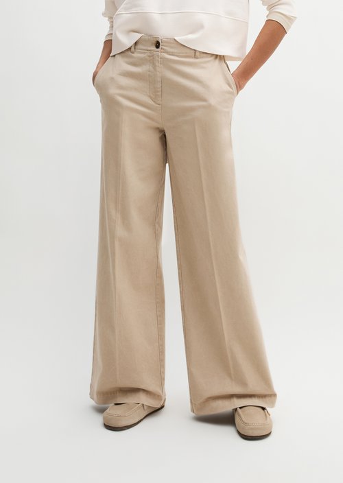 Trousers model Margo wide — Smooth Sand