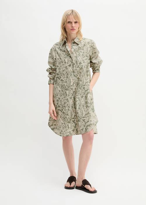 Relaxed shirt dress Light Green in front view