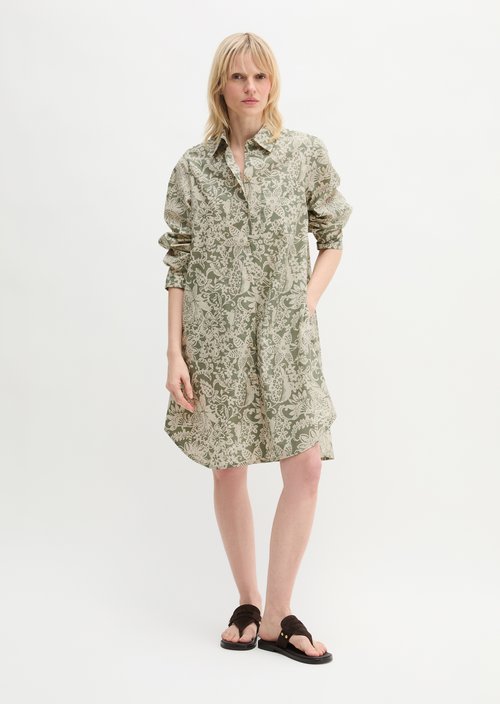 Relaxed shirt dress — Light Green