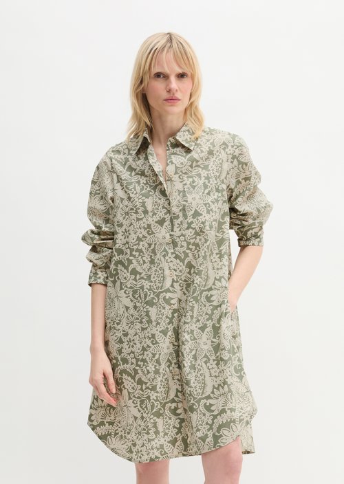 Relaxed shirt dress — Light Green