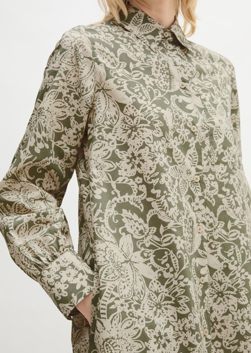 Relaxed shirt dress — Light Green