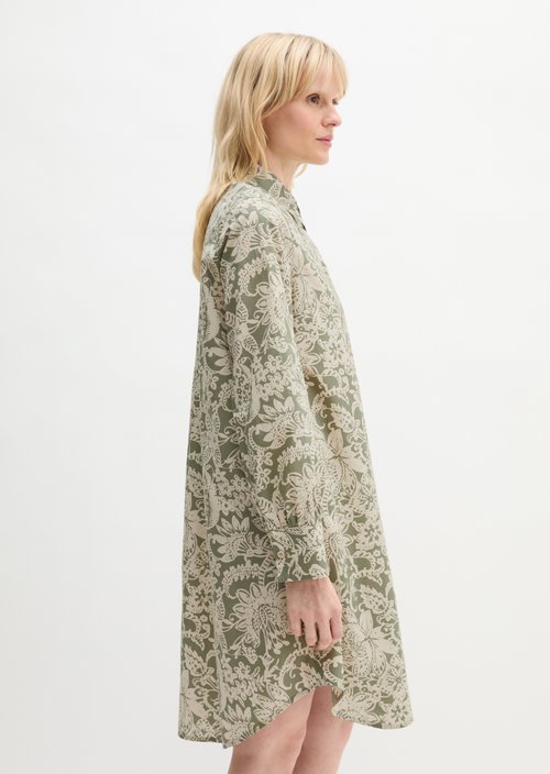 Relaxed shirt dress — Light Green