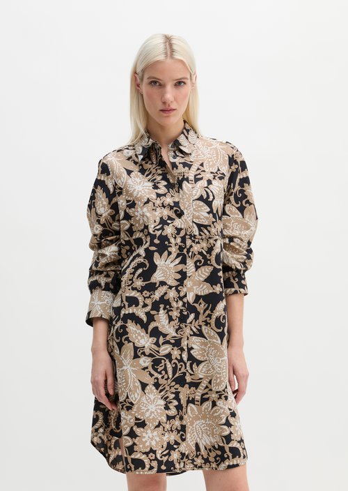 Relaxed shirt dress — Light Brown