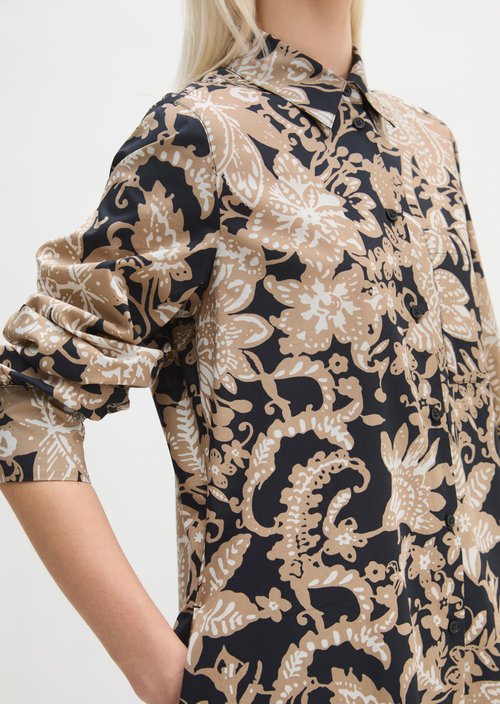Relaxed shirt dress — Light Brown