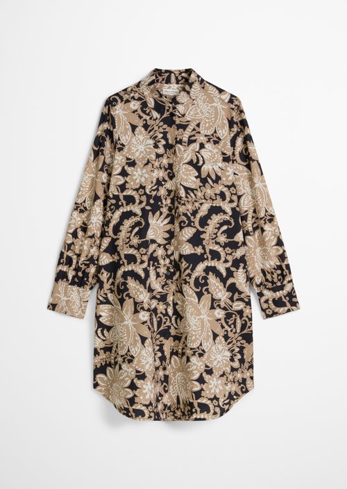 Relaxed shirt dress — Light Brown