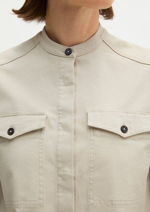Relaxed short dress — Linen Beige