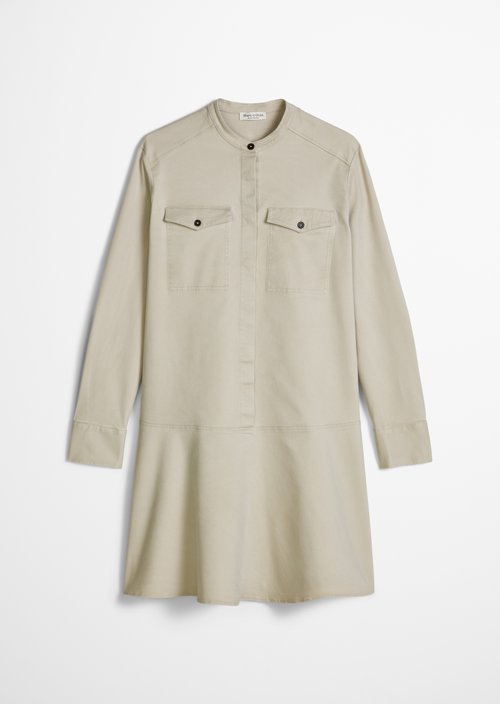 Relaxed short dress — Linen Beige