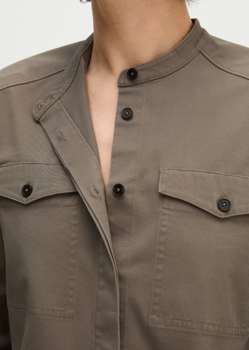 Relaxed short dress — Chalky Brown