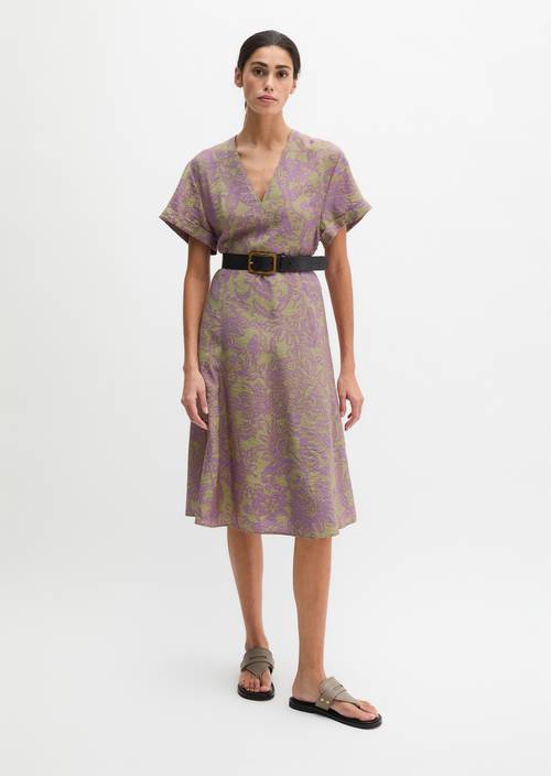 Crinkle dress shaped Light Pink in front view