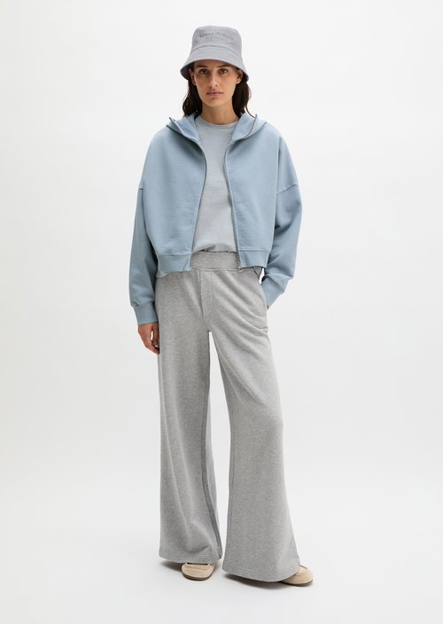 Logo hoodie sweat jacket relaxed — Grey Horizon