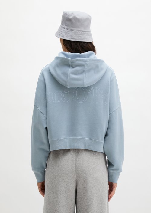 Logo hoodie sweat jacket relaxed — Grey Horizon