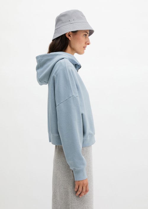 Logo hoodie sweat jacket relaxed — Grey Horizon