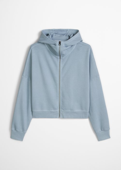 Logo hoodie sweat jacket relaxed — Grey Horizon